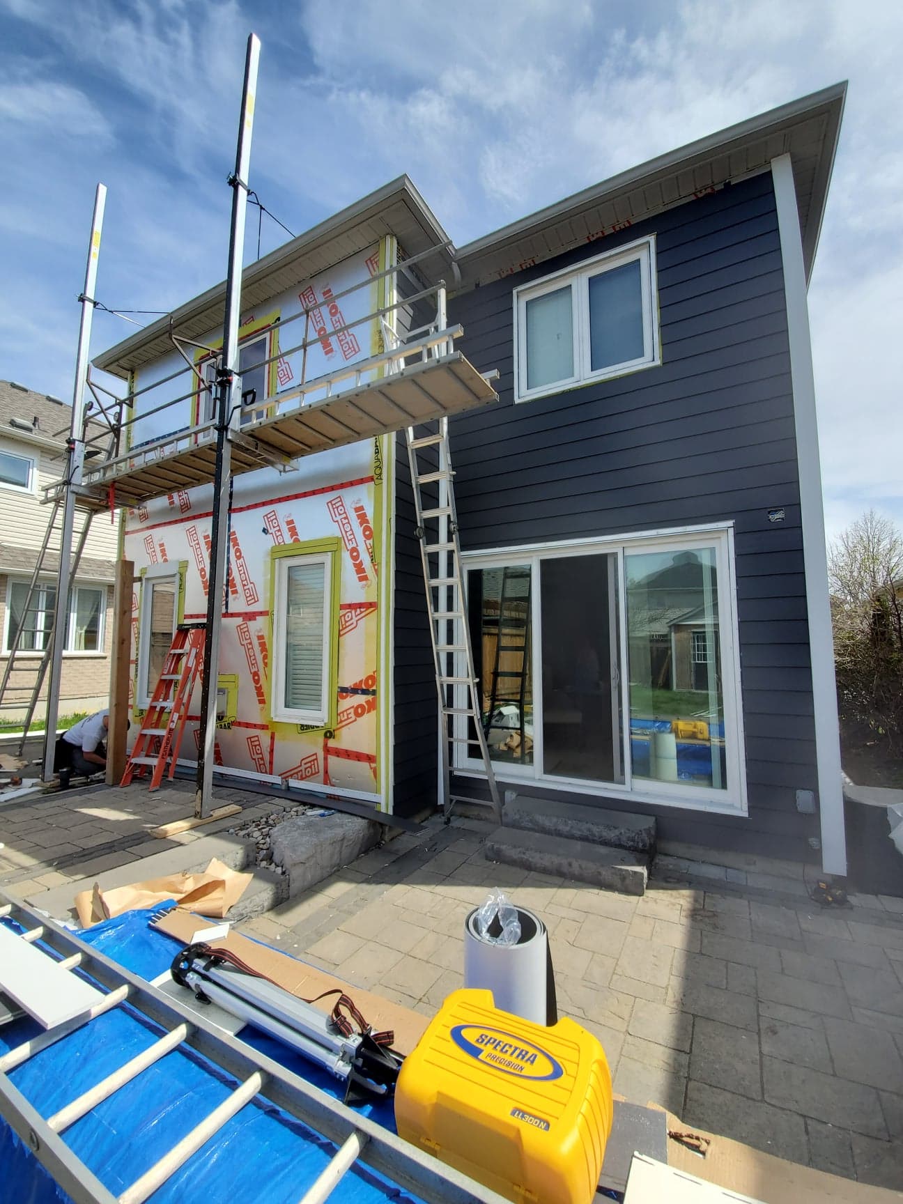 PVC siding and trim Royal Celect with silver board insulation